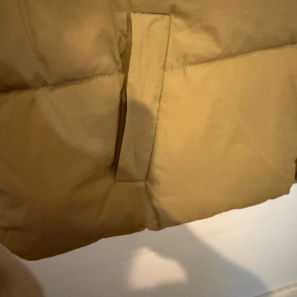 Women's Tan Puffer Cropped Vest - Picture 2 of 5